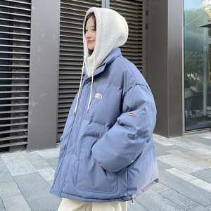 EY105 冬季新款港风女ins加厚假两件羊羔毛衣服外套宽松 P148图片