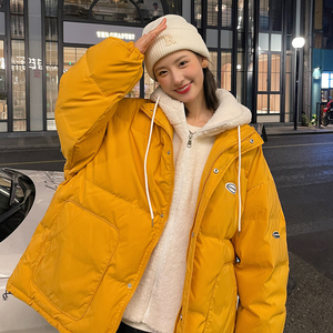 EY105 冬季新款港风女ins加厚假两件羊羔毛衣服宽松外套 P148图片