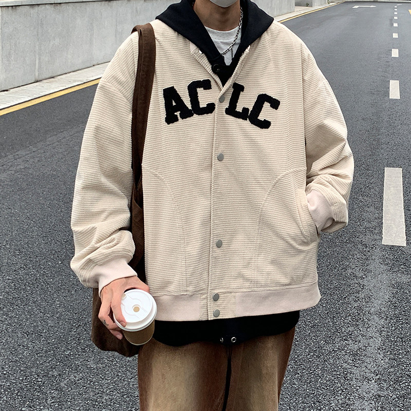 EQ81玉米粒外套男2024新款秋装毛巾绣刺绣棒球服夹克高品质P88,男装夹克,电商C306-1