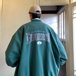 EQ108字母印花工装外套男2024秋装新款棒球服夹克学院风学生P98