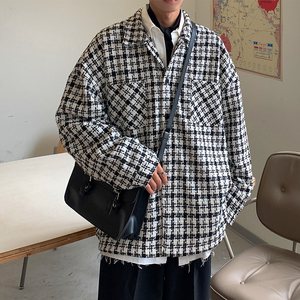 EQ98 小香风千鸟格外套男2024新款秋装夹克学院风ins港风潮 P90图片 EQ98 小香风千鸟格外套男2024新款秋装夹克学院风ins港风潮 P90图片