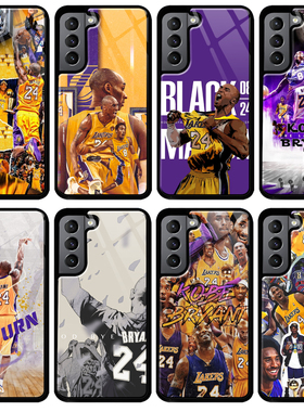 科比nba篮球黑曼巴硅胶手机壳s22+适用S21 S23 S24 ultra保护套note 20 A35 A55 S20 S23 FE 三星S8 S9 S10