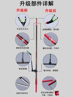 大物竿鱼杆支架碳素3米加粗超硬炮台巨物竿挂4米长竿专用支架鲟鱼