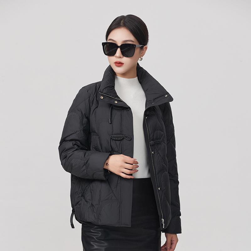 冬季休闲女士短款羽绒服女保暖立领小个子百搭时尚外套23606