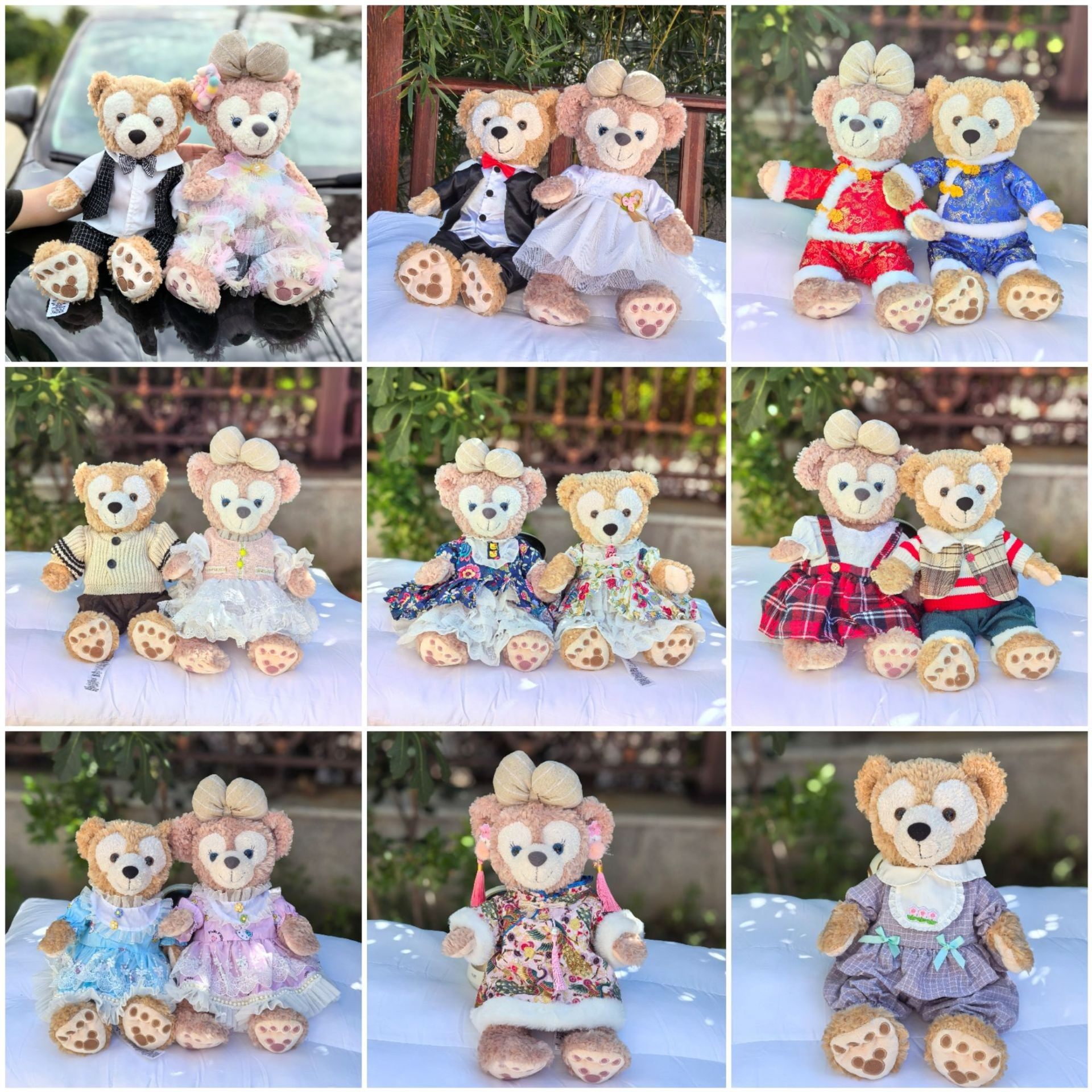 50CM达菲熊服装玫玫衣服毛绒玩具服饰西装婚纱新年唐装自制娃衣,模玩/动漫/周边/娃圈三坑/桌游,潮玩娃衣,淘宝优惠券,粉丝福利购,淘宝优惠卷