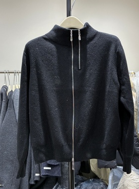 韩版宽松显瘦百搭立领拉链针织开衫女毛衣外套上衣潮2025冬季新款