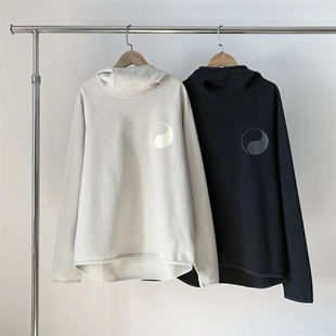 26春季新品GW联名款太极印花图案华夫格针织面料卫衣那女女情侣款