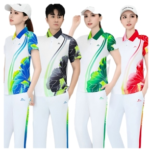 晋冠新款短袖男女款夏健身操团体服队服速干佳木斯运动服中老年