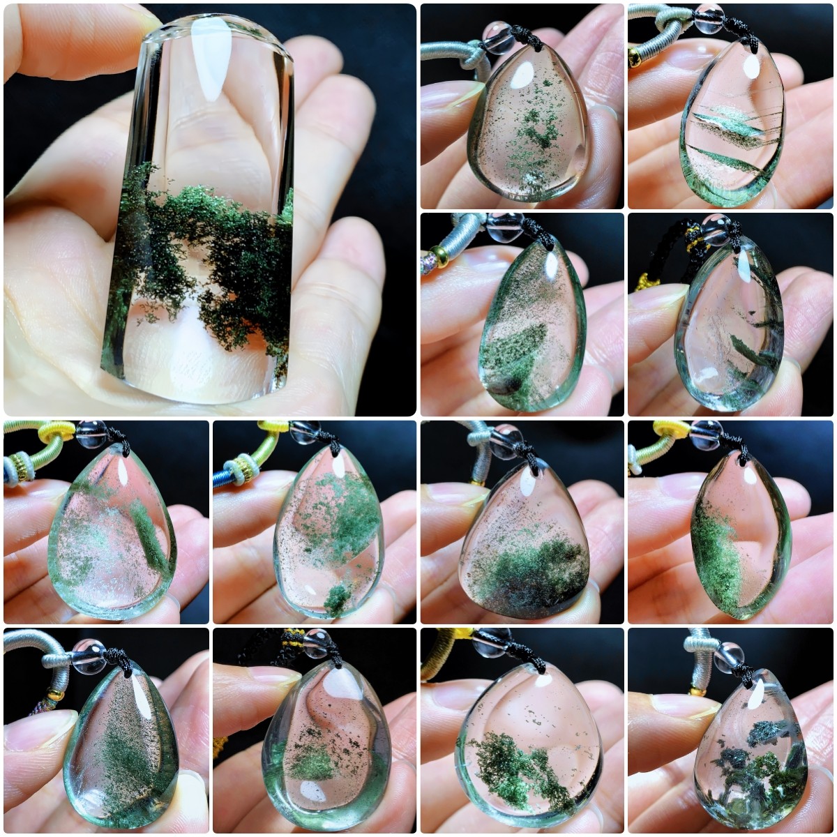 东海水晶天然绿幽灵水晶吊坠批发聚宝盆水滴毛衣链招财原石男女款,饰品/流行首饰/时尚饰品新,颈饰,淘宝优惠券,粉丝福利购,淘宝优惠卷