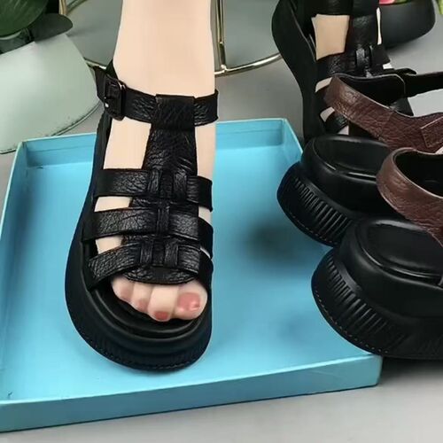 厚底凉鞋女夏轻便厚底复古罗马鞋