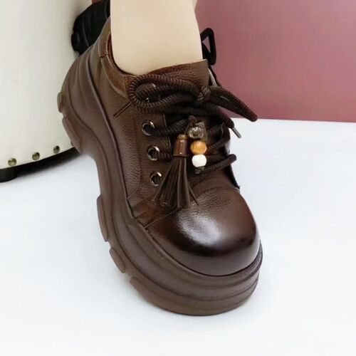 真皮女鞋轻便厚底头层底软牛皮鞋