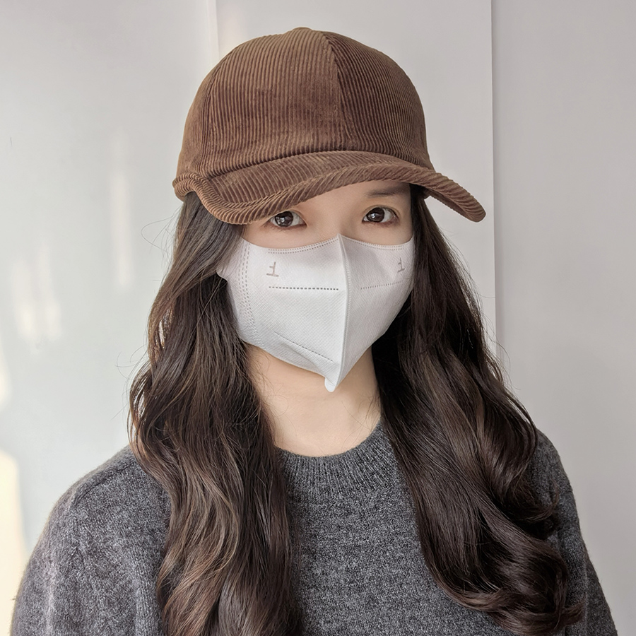 加宽帽檐显脸小灯芯绒棒球帽秋冬季旅行加厚保暖男女鸭舌帽子韩版