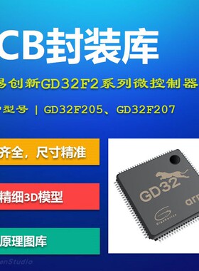 兆易创新GD32F2系列微控制器PCB封装库 GD32F205/F207  AD格式