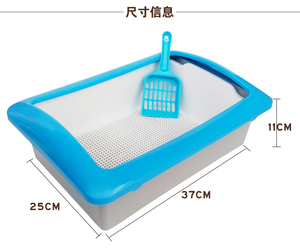 双层猫砂盆适合水晶猫砂松木猫砂膨润土猫砂 带网格送猫铲猫厕所