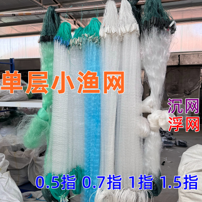 单层小渔网沉网浮网白条小鲫鱼网