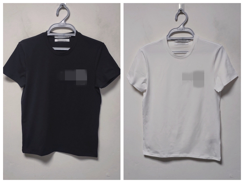 男款修身弹力印花弹力棉T恤 款三 黑白2色