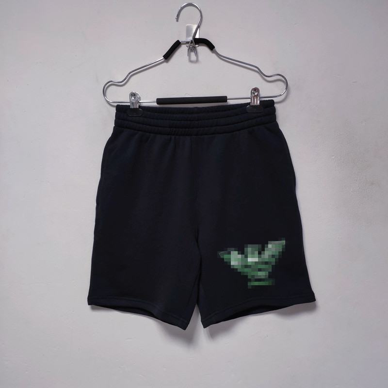 夜光毛圈棉老鹰印花弹力休闲短裤