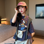 花与寻童装 上衣 卡通印花软糯亲肤百搭儿童短袖 女童短袖 2026年春款