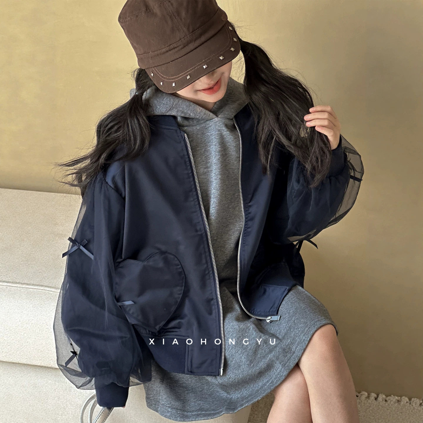 小红鱼女童棒球服外套秋装韩国童装秋季上衣儿童百搭夹克衫亲子装