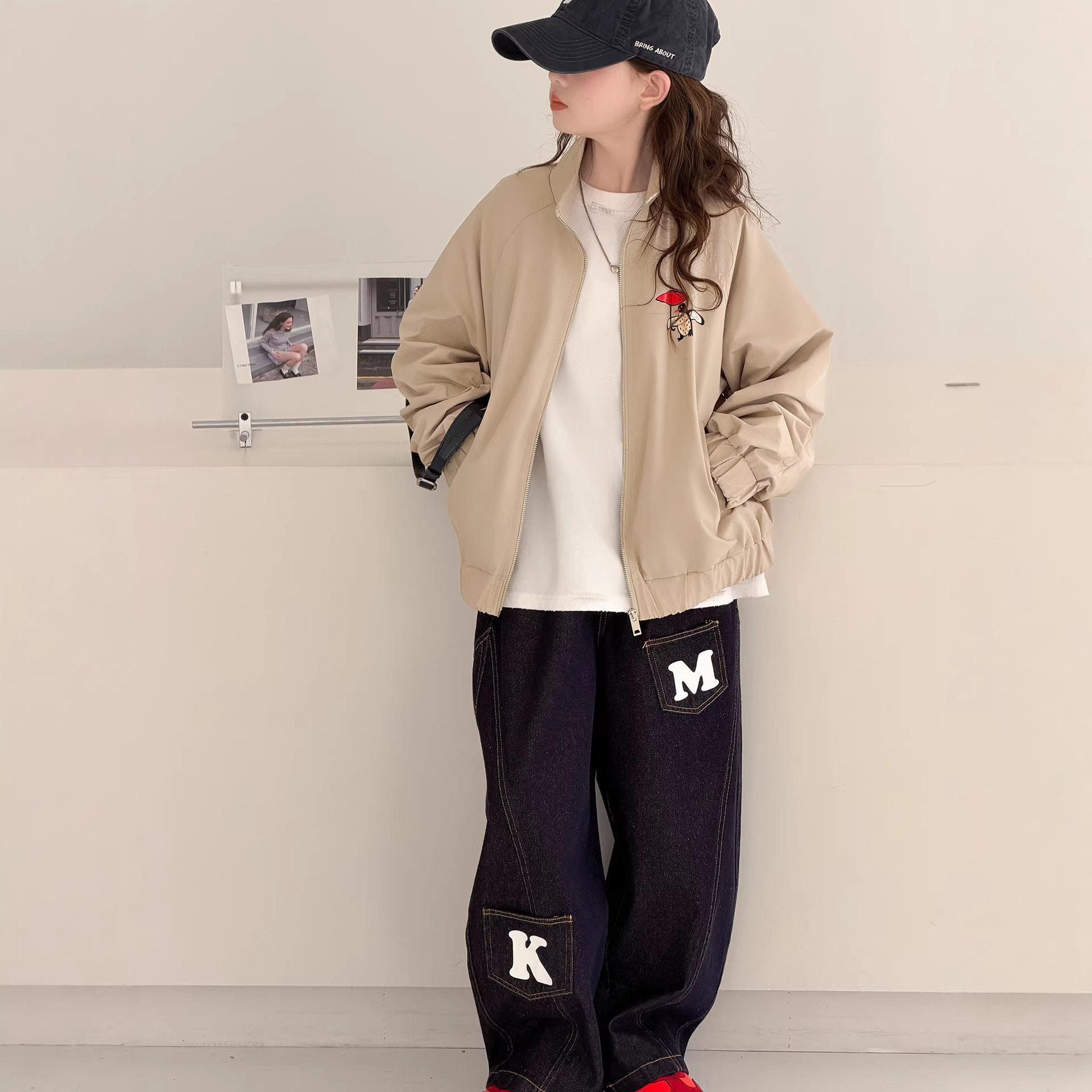 女童春装外套2026新款儿童早春穿搭上衣初中生女大童超好看棒球服