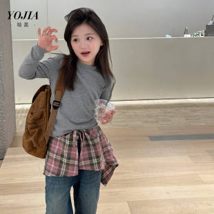 兒童兩件套秋裝 YOJIA女童套裝 時髦小女孩童裝 韓版 春秋季 2025新款