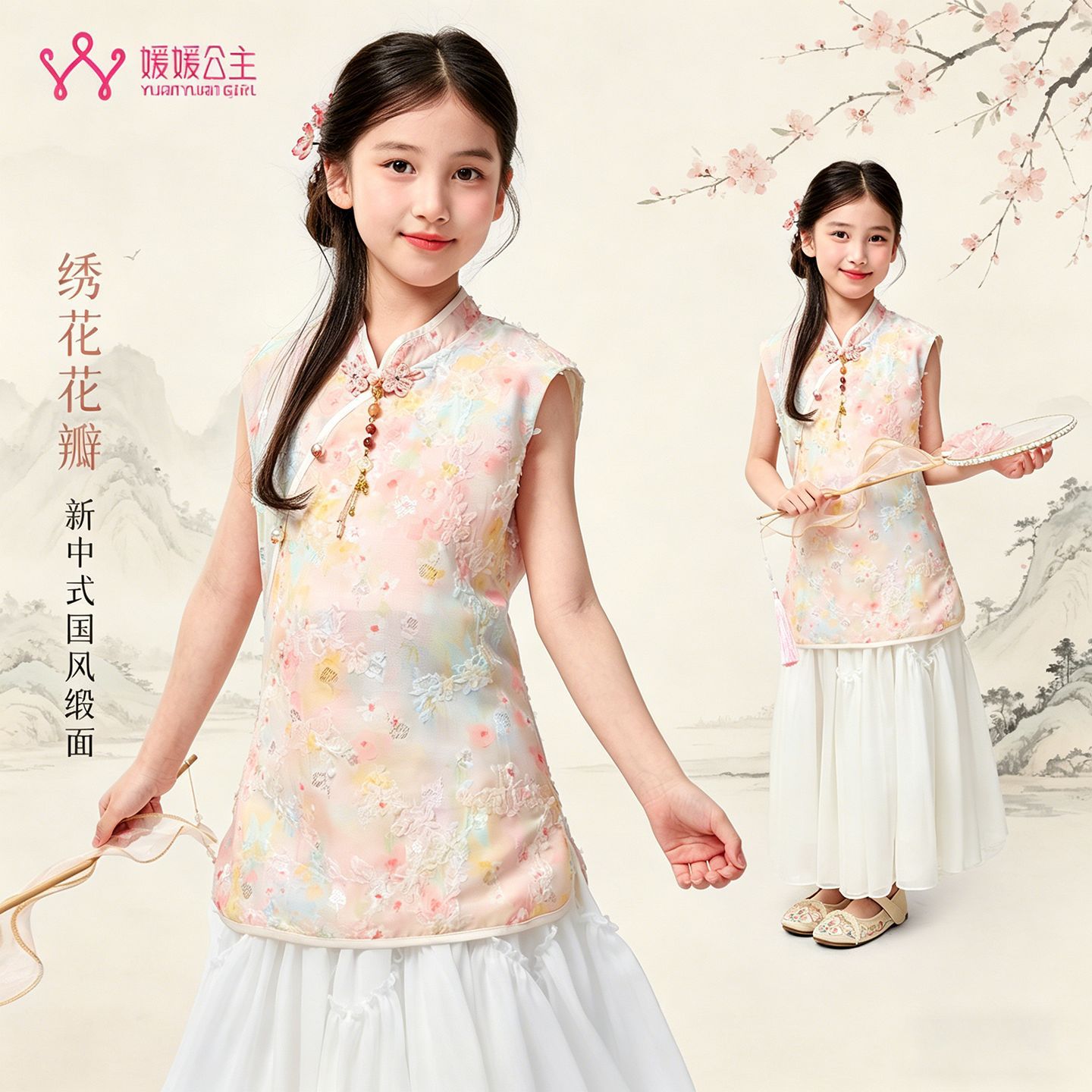 媛媛公主童装女童衬衫2026新款儿童新中式国风汉服表演服小衫上衣