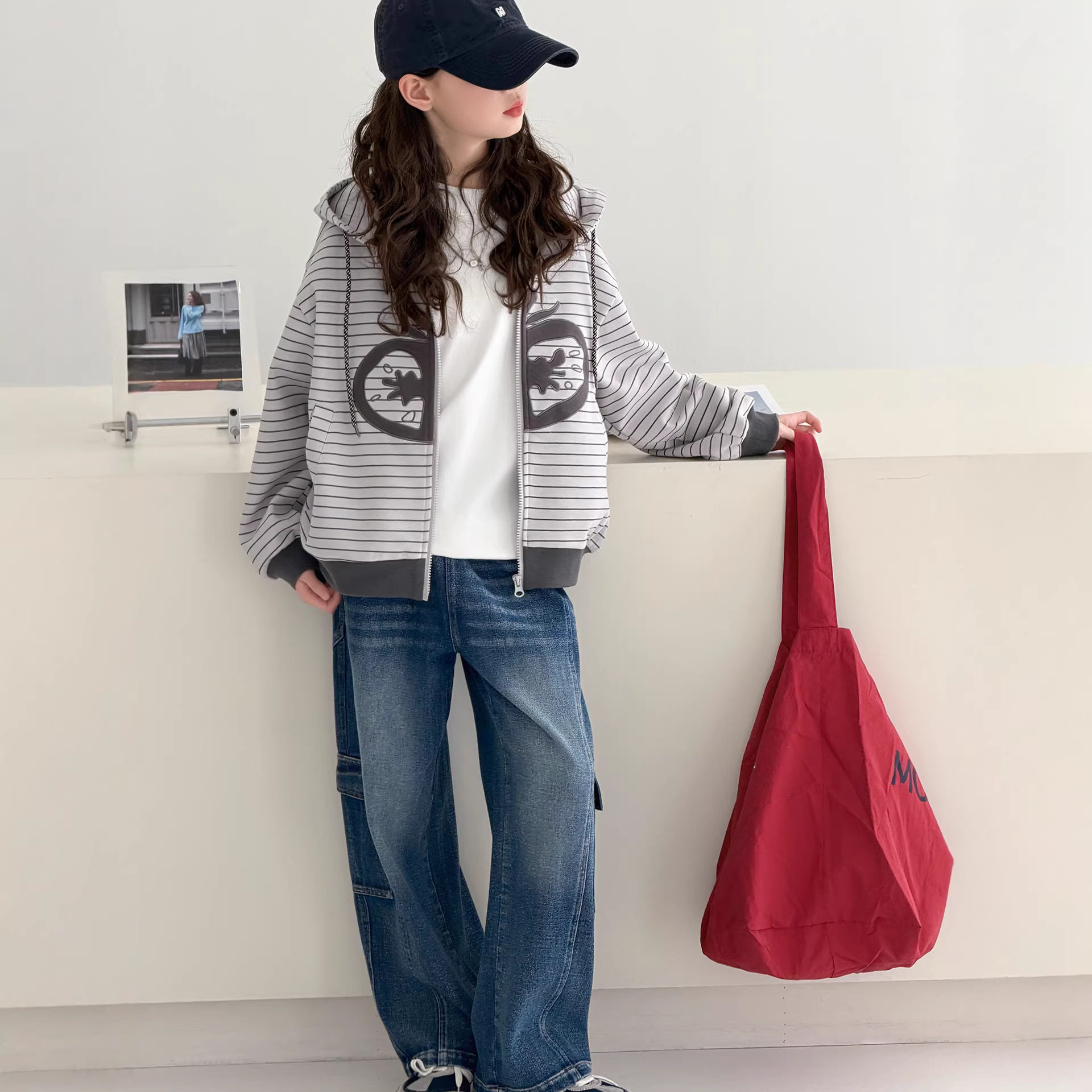 女童超好看韩系外套春秋款2026新款连帽拉链卫衣儿童春装棒球服