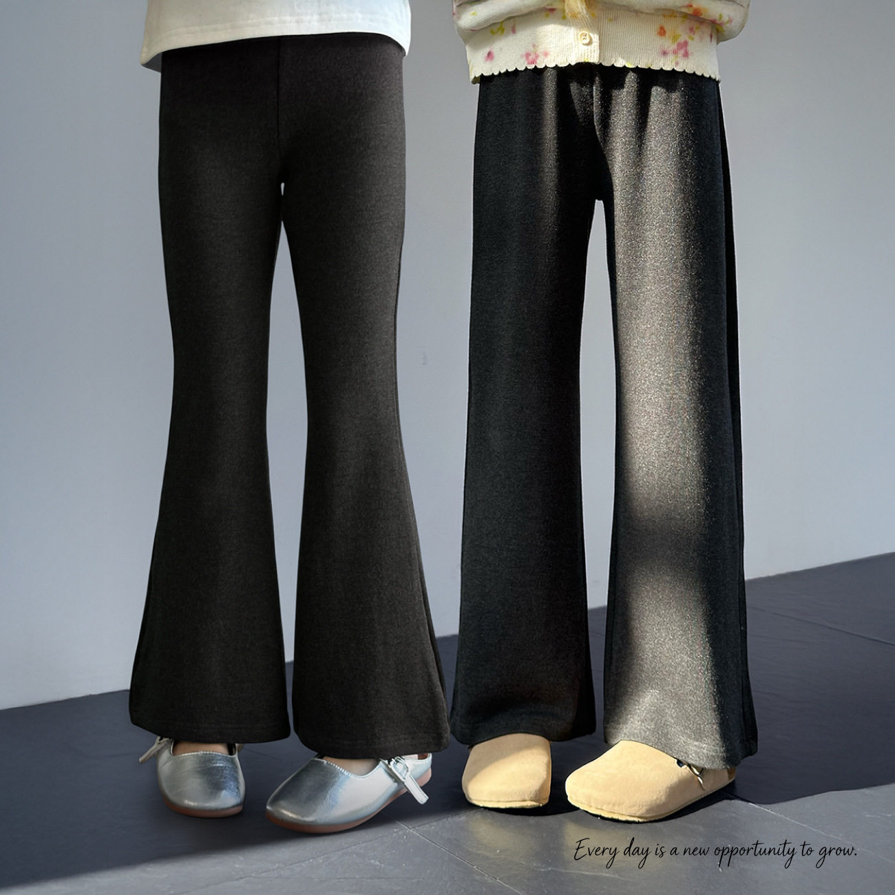 雨晨童装女童休闲裤2026春季新款百搭直筒阔腿裤喇叭长裤子