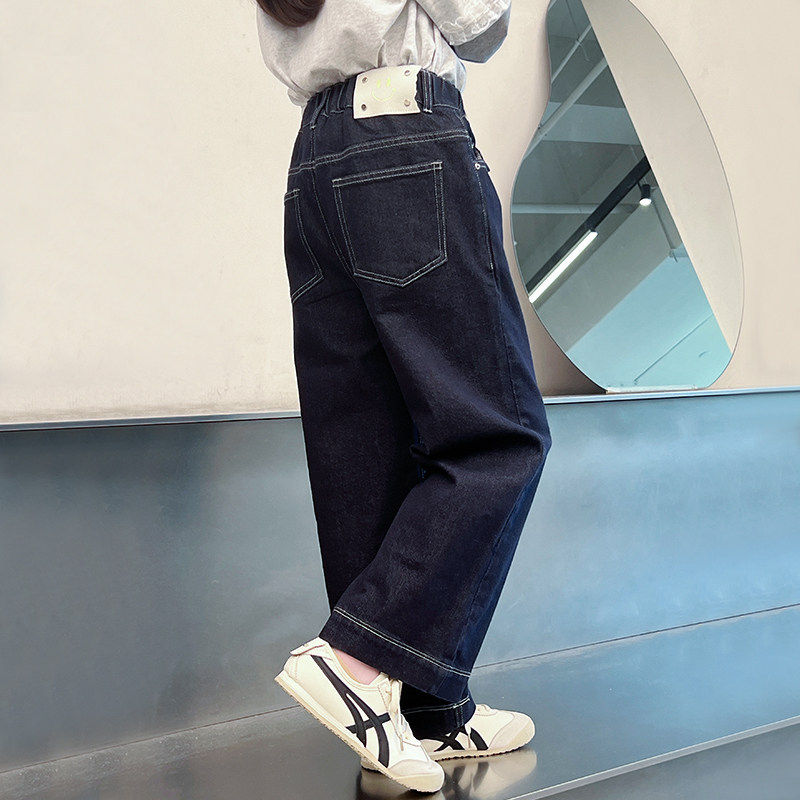 儿童直筒牛仔裤女童洋气喇叭裤大童休闲长裤子女孩2026春秋装新款