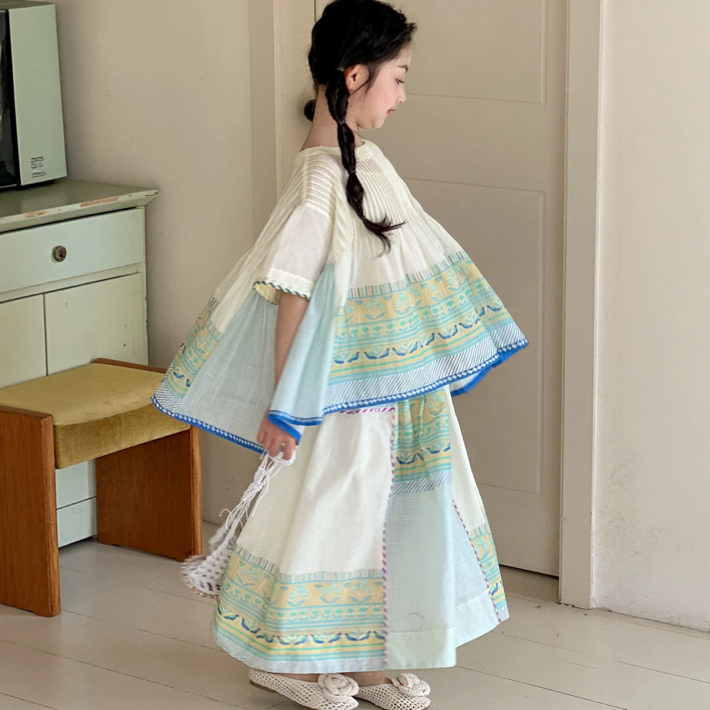 小红鱼女童套装裙子夏装2026新款夏季亲子装半身裙儿童三件套童装