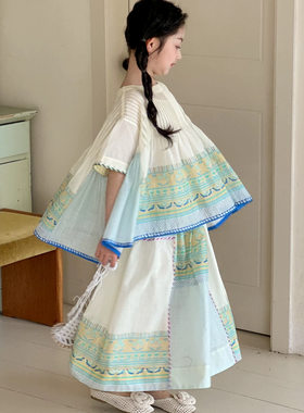 小红鱼女童套装裙子夏装2026新款夏季亲子装半身裙儿童三件套童装