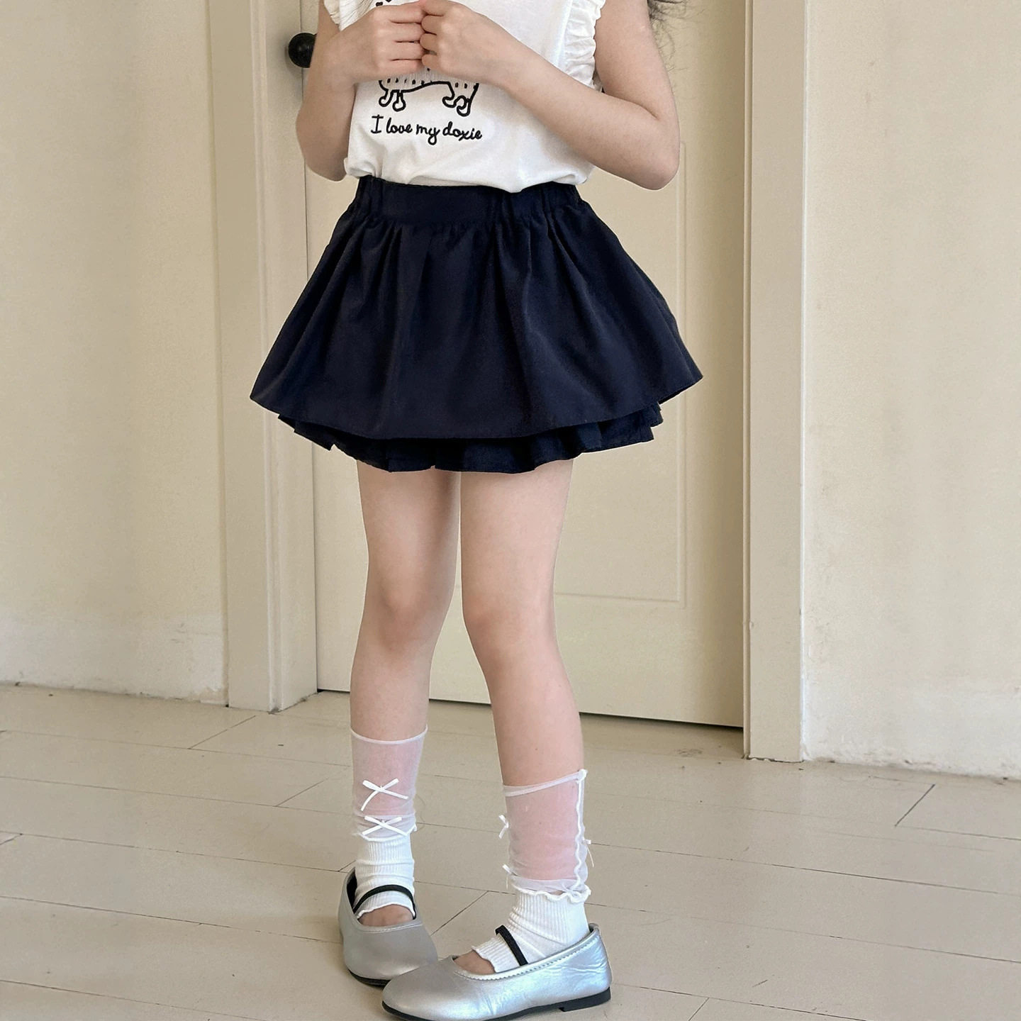 小红鱼女童花苞裙裤夏装2026超火韩国童装夏季亲子装短裤儿童裤子