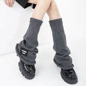 2025韩国东大门同款 针织袜套女长筒个性 显瘦喇叭口小腿堆堆袜ins
