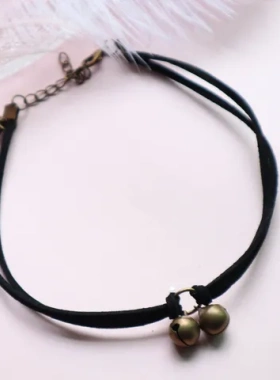 时尚蕾丝合集项链颈链4项圈毛衣链锁骨链CHOKER短款黑色