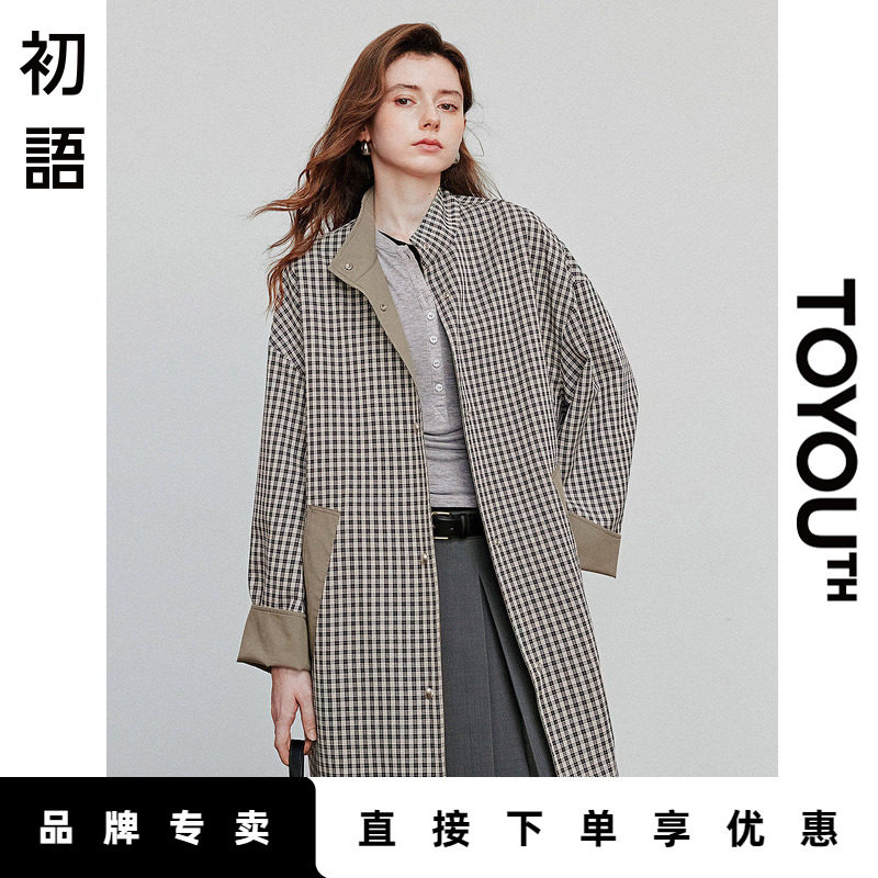 「Hot! 爆款直降」初语TOYOUTH时髦两面穿中长款长袖风衣外套