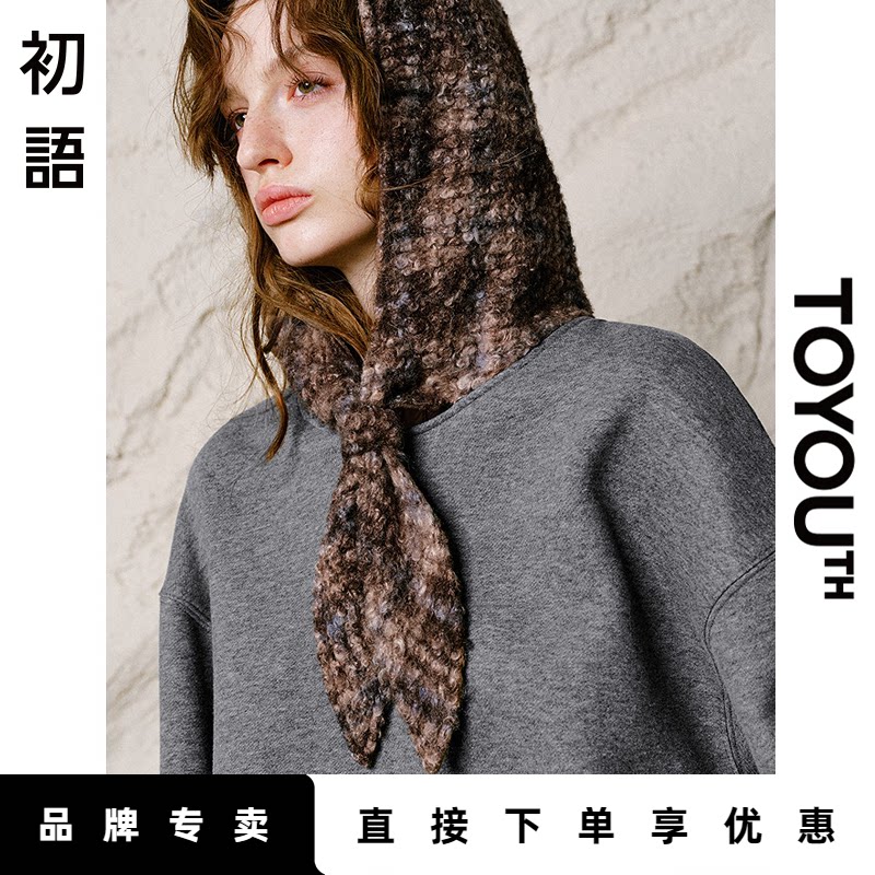 「New! 新品尝鲜」初语TOYOUTH拼接假两件连帽加绒卫衣外套