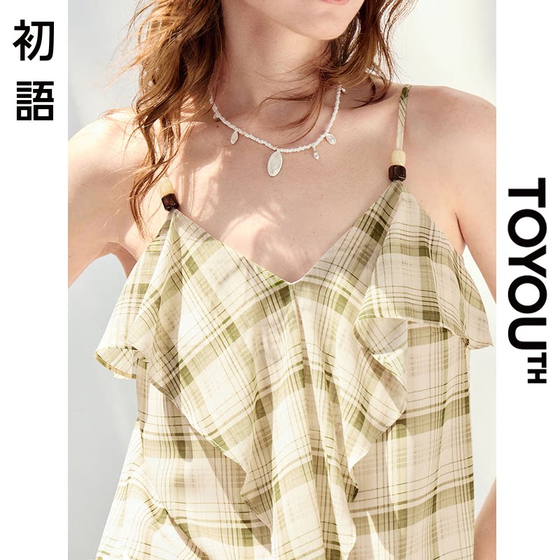 「New! 新品尝鲜」初语TOYOUTH吊带小衫女设计感休闲无袖衬衫上衣
