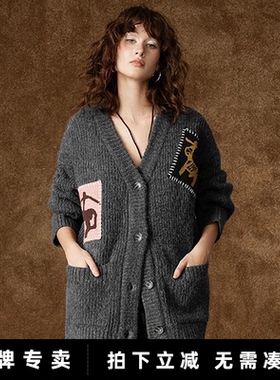 「New! 新品尝鲜」初语TOYOUTH针织开衫宽松带口袋加厚毛衣外套