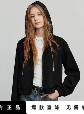 「Hot! 爆款直降」初语TOYOUTH美式慵懒风宽松连帽卫衣刺绣外套秋