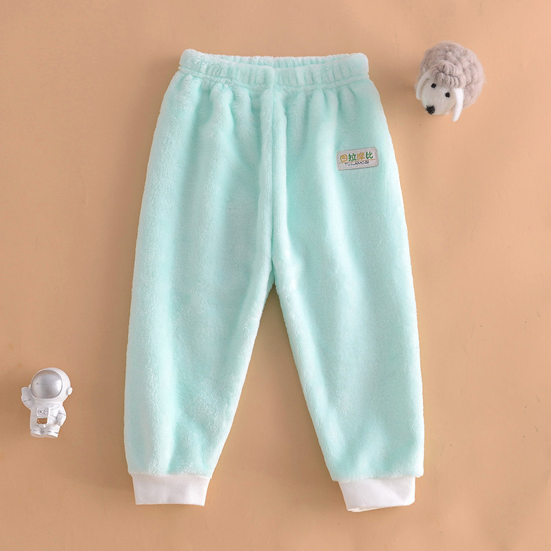 冬季大儿童珊瑚绒保暖长裤男女宝宝法兰绒加厚打底裤居家加绒睡裤,童装/婴儿装/亲子装,保暖裤,淘宝优惠券,粉丝福利购,淘宝优惠卷