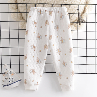 冬季哈咪奇男童保暖裤内穿女童加厚秋裤纯棉宝宝单条夹棉裤子冬装