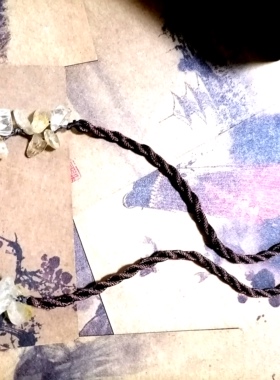 精灵珠宝 原野 天然黄水晶原石手作简单韵味蜡绳项链