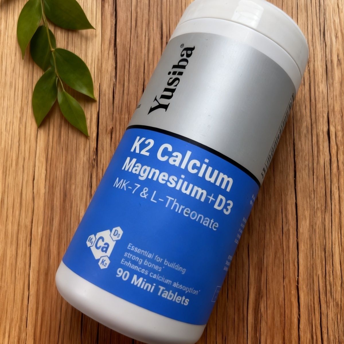 Yusiba御仕葆钙片维生素D3钙镁片中老年成人补钙K2复合90片/瓶