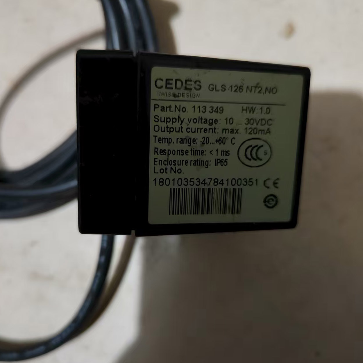 CEDES瑞电士平层感应器 GLS126NT2,NO 适用奥的斯三菱电梯配件