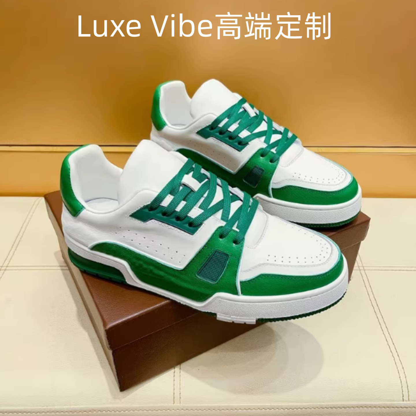 海外购#2025年秋东新款休闲板鞋明星同款欧洲站头层牛皮高端男鞋