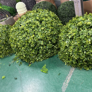 户外绿植井盖遮挡装饰品绿植球仿真绿植发财枫叶草球装饰米兰草球