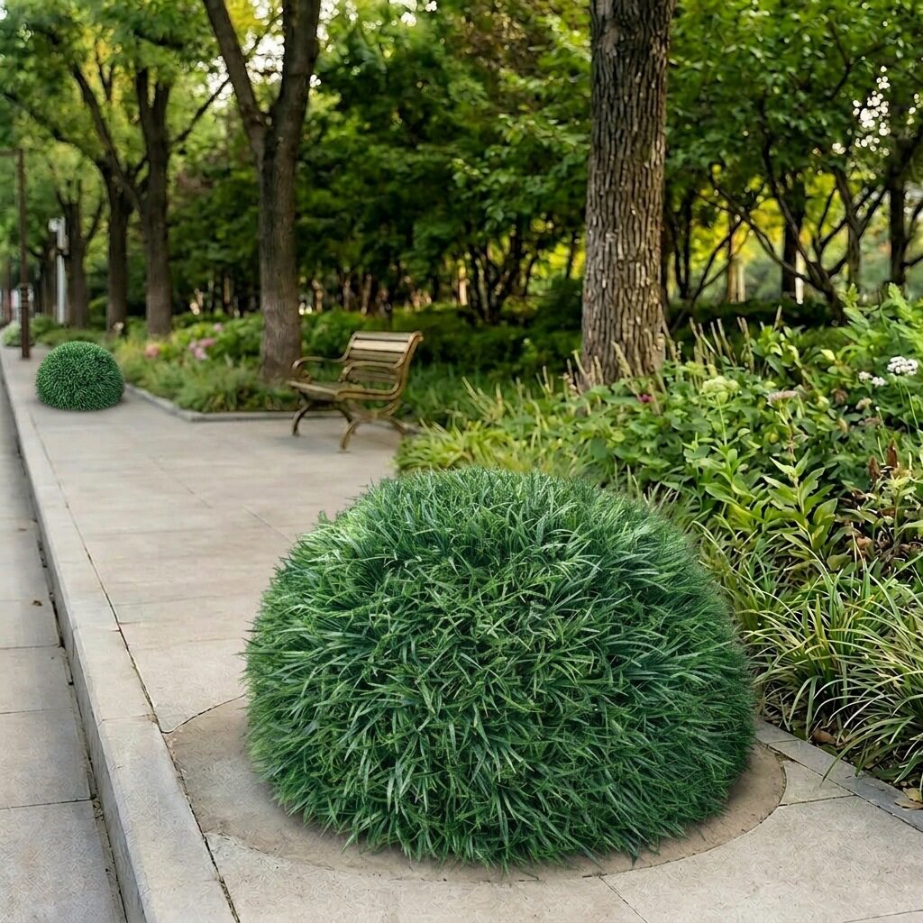 户外绿植井盖遮挡装饰品绿植球