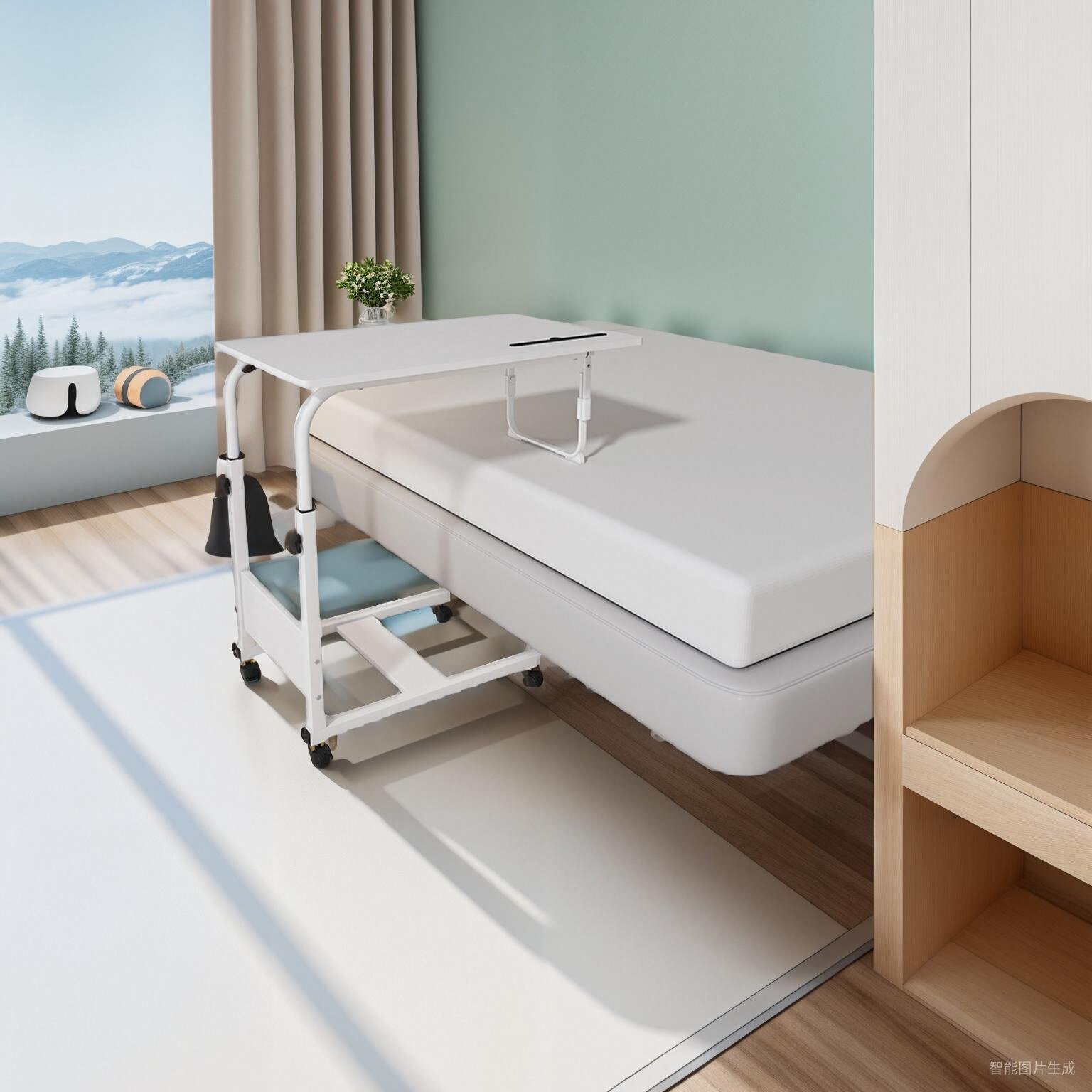 呆呆鸟密度板床上桌子升降