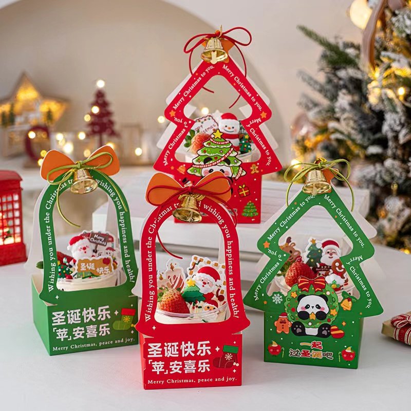 2026圣诞节波波杯蛋糕装饰圣诞树手提盒包装盒圣诞甜品盒打包盒子,节庆用品/礼品,蛋糕/烘焙装饰用品,淘宝优惠券,粉丝福利购,淘宝优惠卷