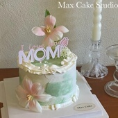 2026母亲节白色花朵蛋糕装 饰亚克力郁金香妈妈节日快乐插件插牌